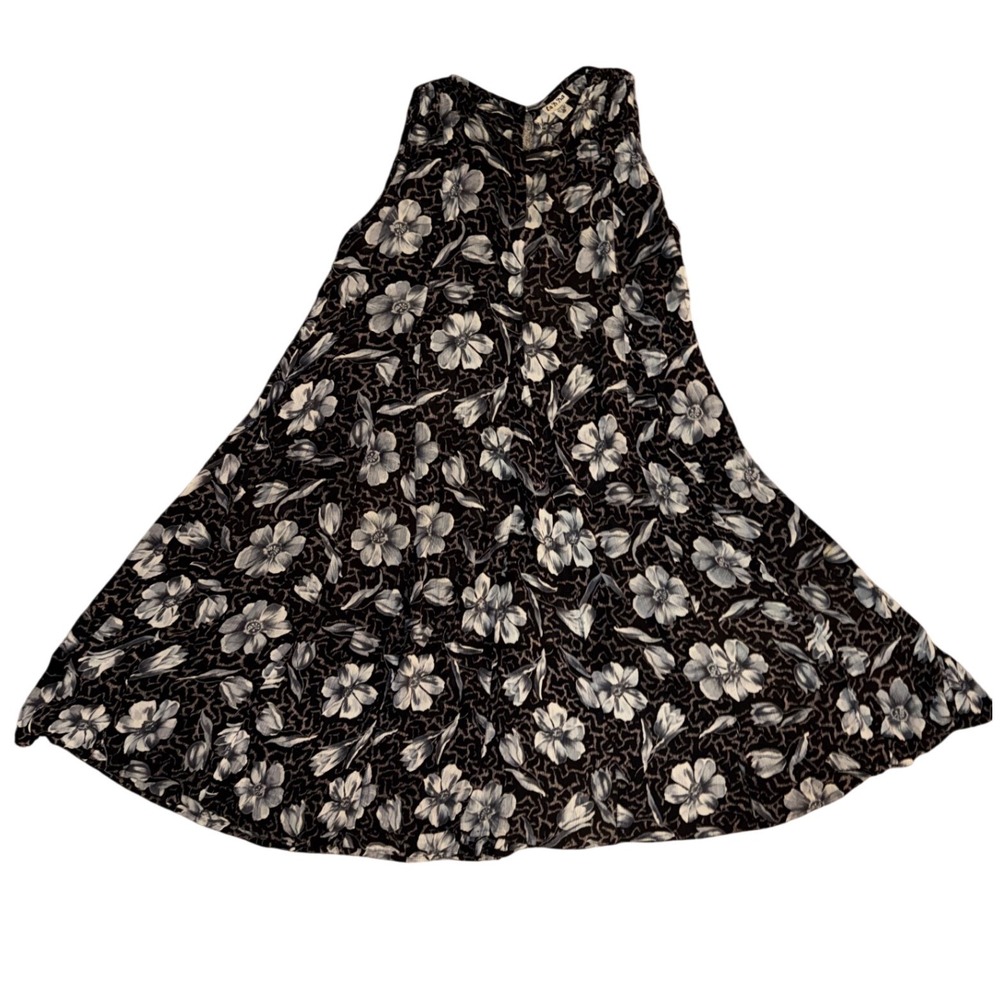 La D Da‎ Vintage Floral Rayon boho Sleeveless Midi Dress